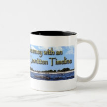 Taza de café na escrito de la cronología