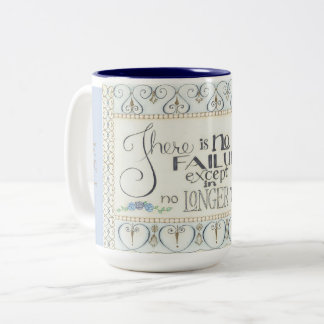Bicolor Taza de café 'No hay fracaso / ESTOY Decidido'
