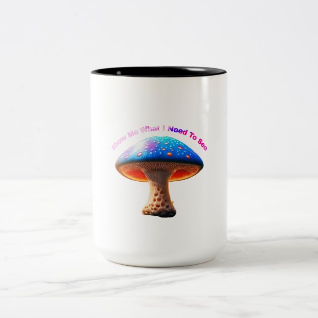 Bicolor Taza de café o té de champiñones (Centro)