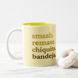 Bicolor Taza de café Padel - Personaliza palabras Vibes Am