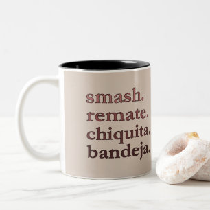 Bicolor Taza de café Padel - Personaliza palabras Vibes Ta