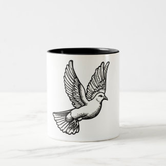 Bicolor Taza de café Paloma Cristiana