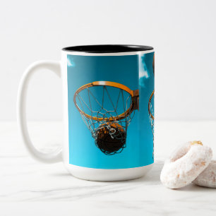Bicolor Taza de café para amante del baloncesto – Come. Du
