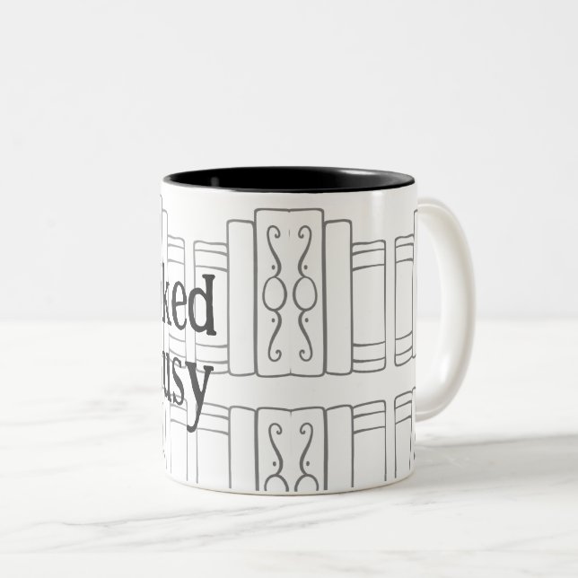 Bicolor Taza de café para amantes de los libros (Anverso derecho)