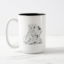 Bicolor Taza de café para amantes del Schnauzer miniatura,