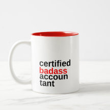 Taza de café para contador malvado certificado