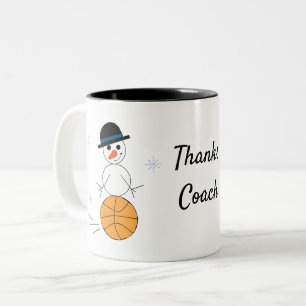 Bicolor Taza de café para entrenador de baloncesto de muñe