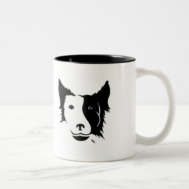 Bicolor Taza de café para mamá de perro (Derecha)