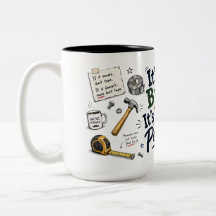 Bicolor Taza De Café Para Papá Manitas Divertido