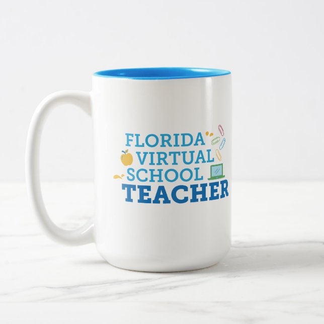 Bicolor Taza de café para profesores de FLVS  (Izquierda)