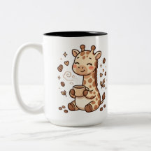 Taza de café para sorber jirafa