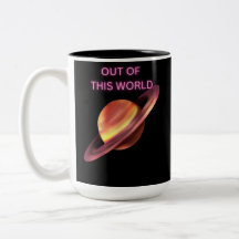 Taza de café pastel de Saturno fuera de este mundo