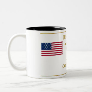 Bicolor Taza de café patriótica del personal de hospital d