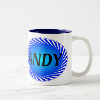 Bicolor Taza de café personalizada Andy