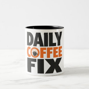 Bicolor Taza de café personalizada – Combustible matutino