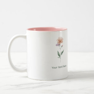 Bicolor Taza de café personalizada con acuarela