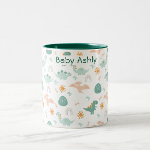 Bicolor Taza de café personalizada con el nombre del niño