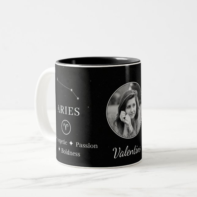 Bicolor Taza de café personalizada con la constelación del (Anverso izquierdo)