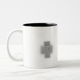 Bicolor Taza de café personalizada con logotipo de empresa