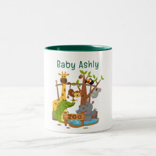 Bicolor Taza de café personalizada con nombre de niños Ceb