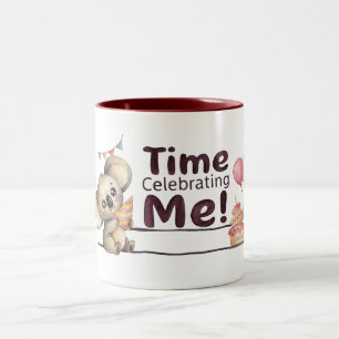 Bicolor Taza de café personalizada con nombre para cumplea