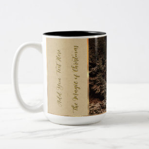 Bicolor Taza de café personalizada de la magia de la Navid