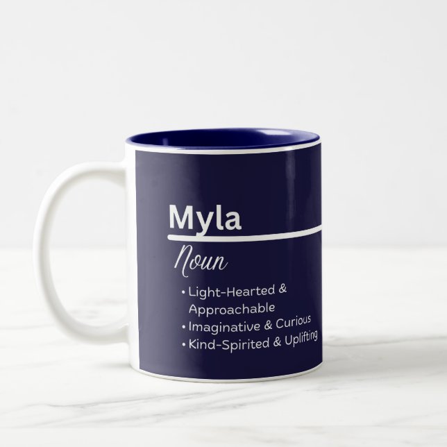 Bicolor Taza de café personalizada Myla (Izquierda)