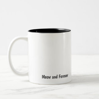 Bicolor Taza de café personalizada para amantes de gatos "
