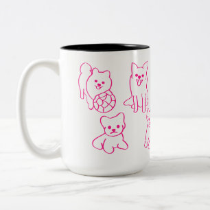 Bicolor Taza de café personalizada para amantes de los cac
