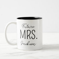 Taza de café personalizada para futura Sra. para p