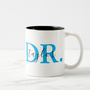 Bicolor Taza de café personalizada para médico