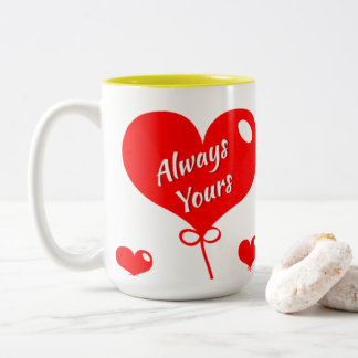 Bicolor Taza de café personalizada para mi novia