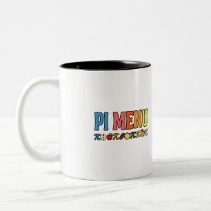 Bicolor Taza de café Pi Menú – Regalo divertido para amant