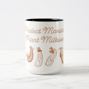Bicolor Taza de café Planta de Algodoncillo Protege a las