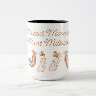 Bicolor Taza de café Planta de Algodoncillo Protege a las