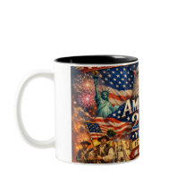 Taza de café por el 250 cumpleaños de América