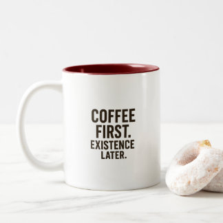 Bicolor Taza de Café Primero, Existencia Después – Estalli