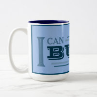 Taza de café 'Puedo construirlo' (azul)