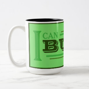 Bicolor Taza de café 'Puedo construirlo' (verde)
