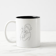 Taza De Café Regalo Para Mamá Perro Arte De Línea