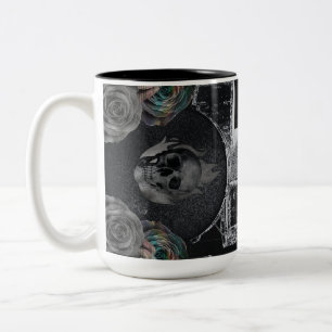 Bicolor Taza de café Rock Cow Drummer Gótico Grunge
