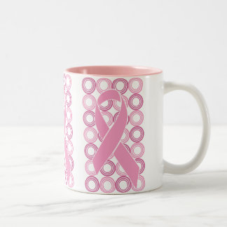 Bicolor Taza de café rosada retra