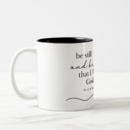 Bicolor Taza de café - SALMO 46:10