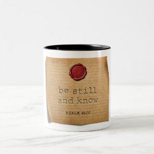 Bicolor Taza de café - SALMO 46:10