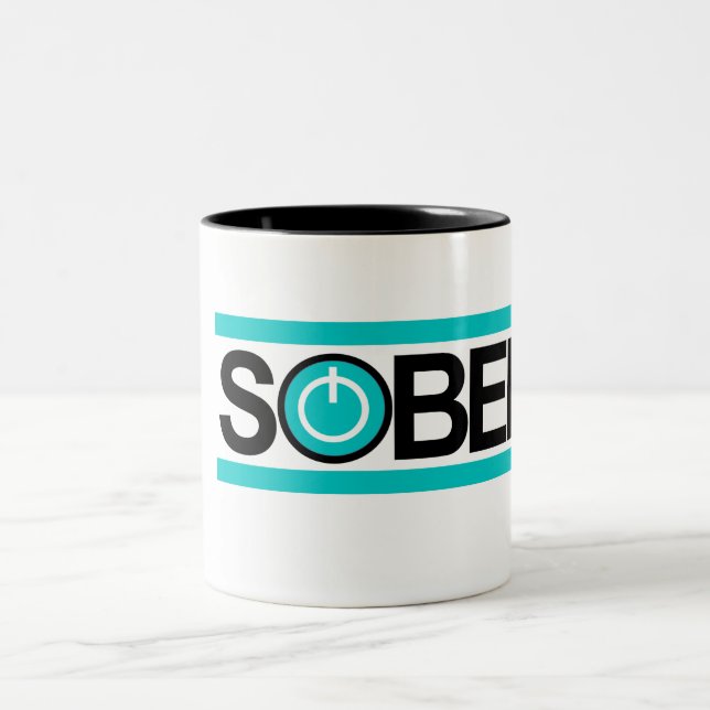 Bicolor Taza de café sobria del botón de encendido (Centro)