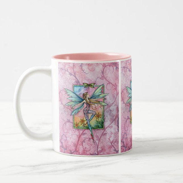 Bicolor Taza de café Spring Fairy de Molly Harrison (Izquierda)