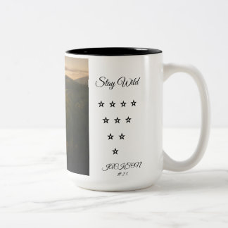 Bicolor Taza de café Stay Wild Forest | Paisaje natural es