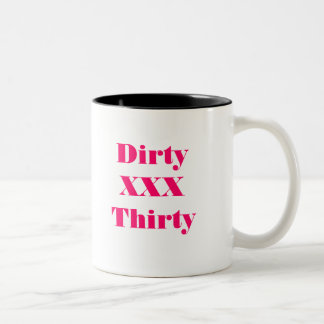 Bicolor Taza de café sucia treinta