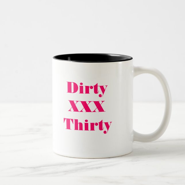 Bicolor Taza de café sucia treinta (Derecha)