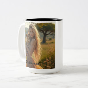 Bicolor taza de café, taza de café, Safari